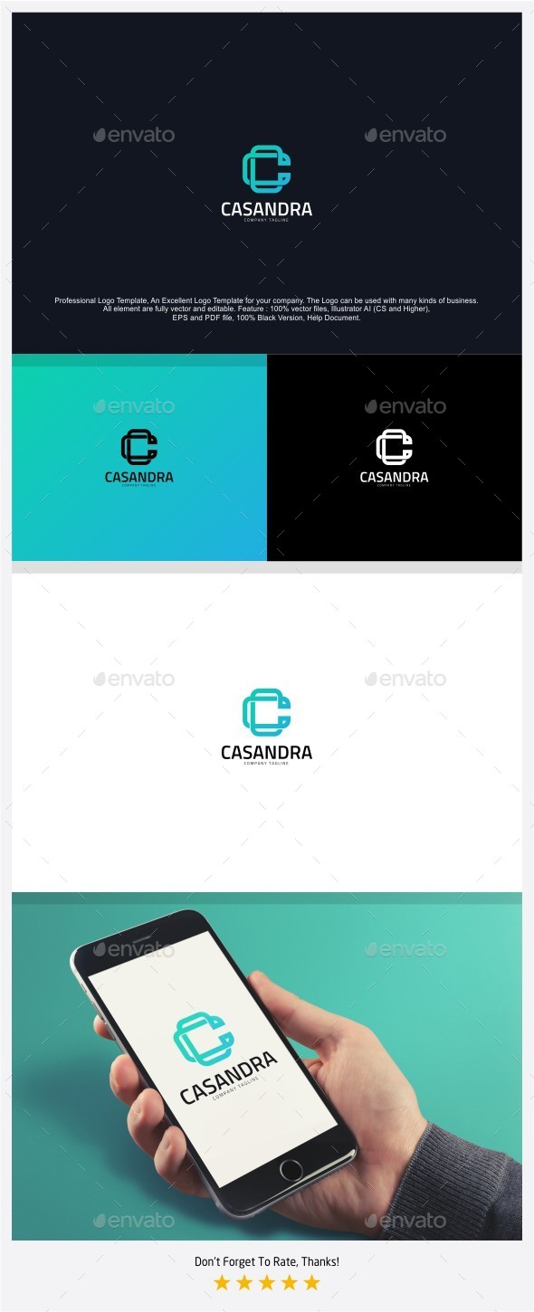 Letter C - Casandra Logo - Letters Logo Templates