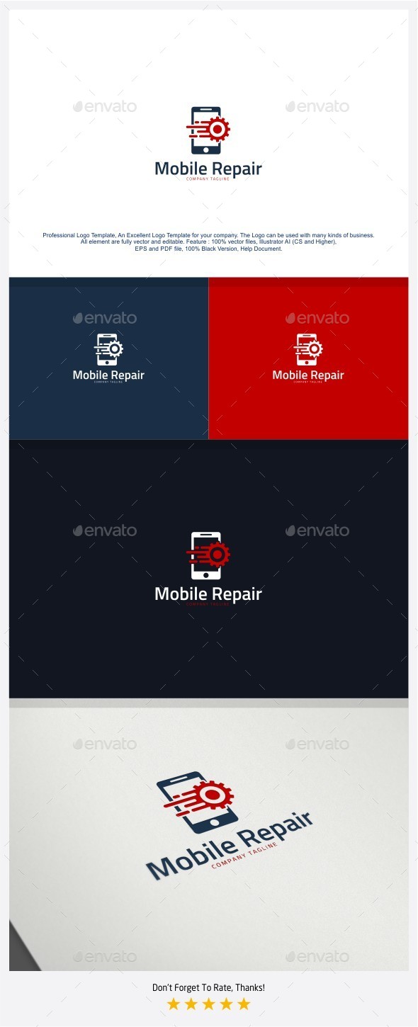 Fast Mobile Repair Logo - Objects Logo Templates