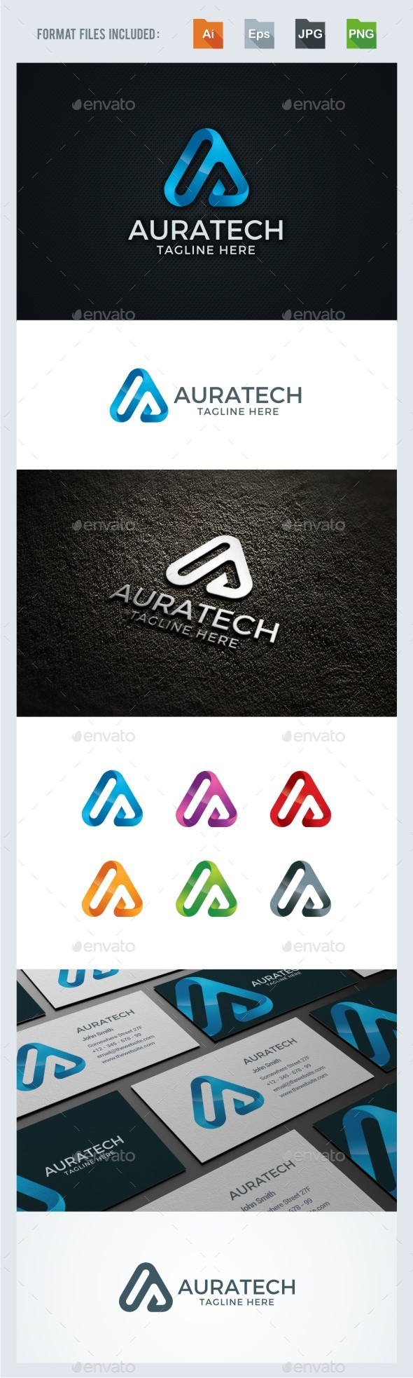 A Letter - Technology Logo Template - Letters Logo Templates