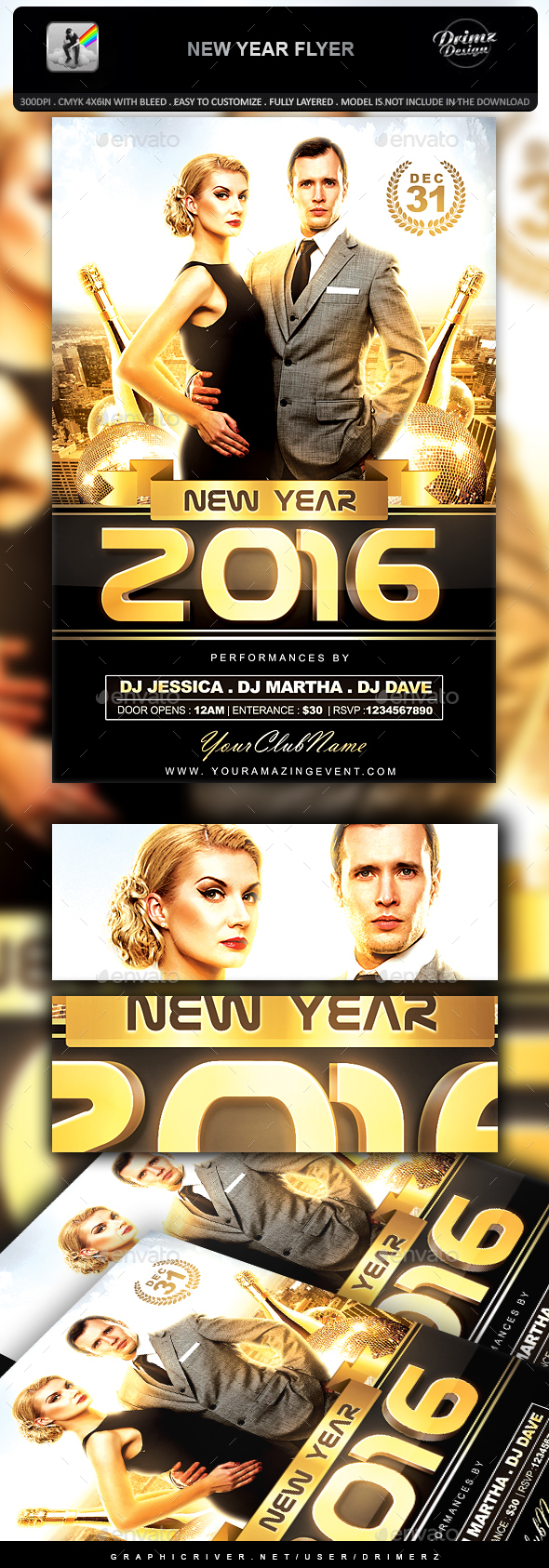 New Year Flyer - Events Flyers