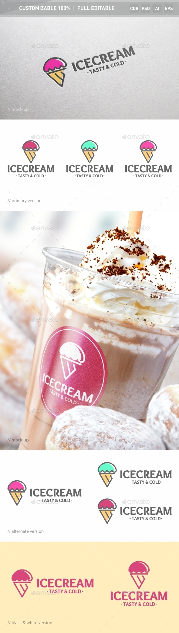 Ice Cream Logo Template - Objects Logo Templates
