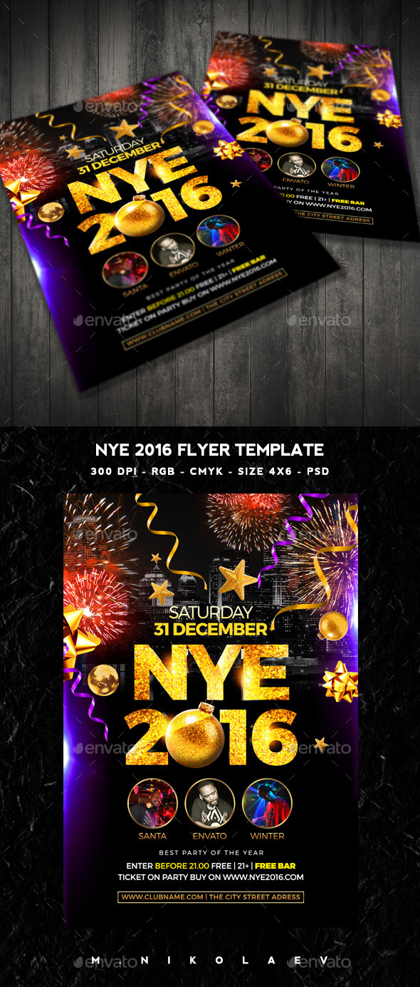 NYE 2016 Flyer - Clubs & Parties Events