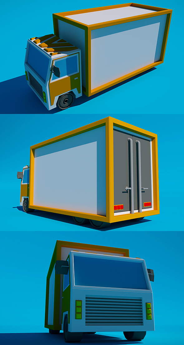 Low Poly Truck - 3Docean 13819520