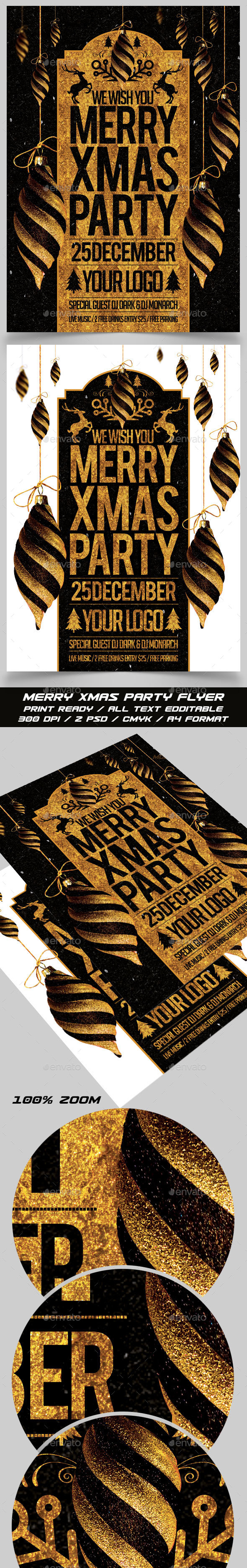 Merry Xmas Party Flyer - Events Flyers