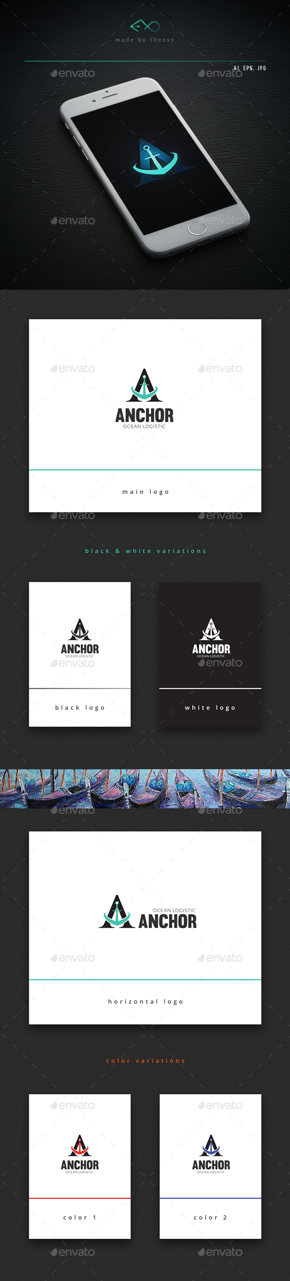Anchor - Letters Logo Templates