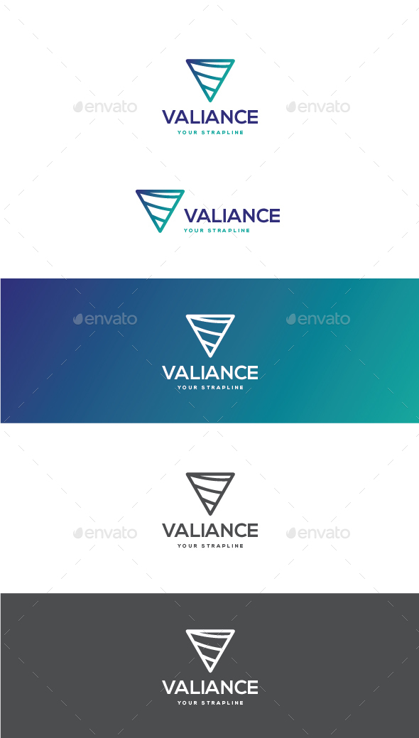 Valiance Letter V Logo - Letters Logo Templates