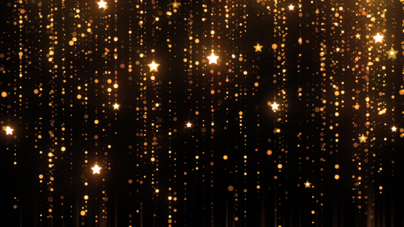 Christmas Golden Particles Star New Year, Motion Graphics | VideoHive