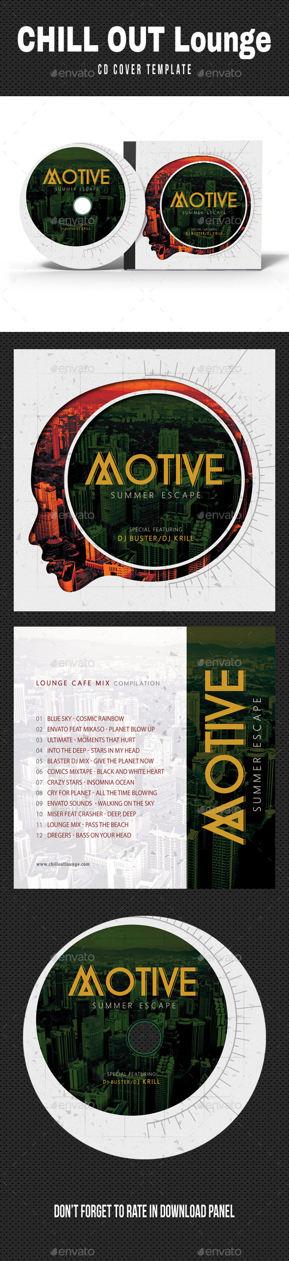 Chill Out Lounge CD Cover V03 - CD & DVD Artwork Print Templates