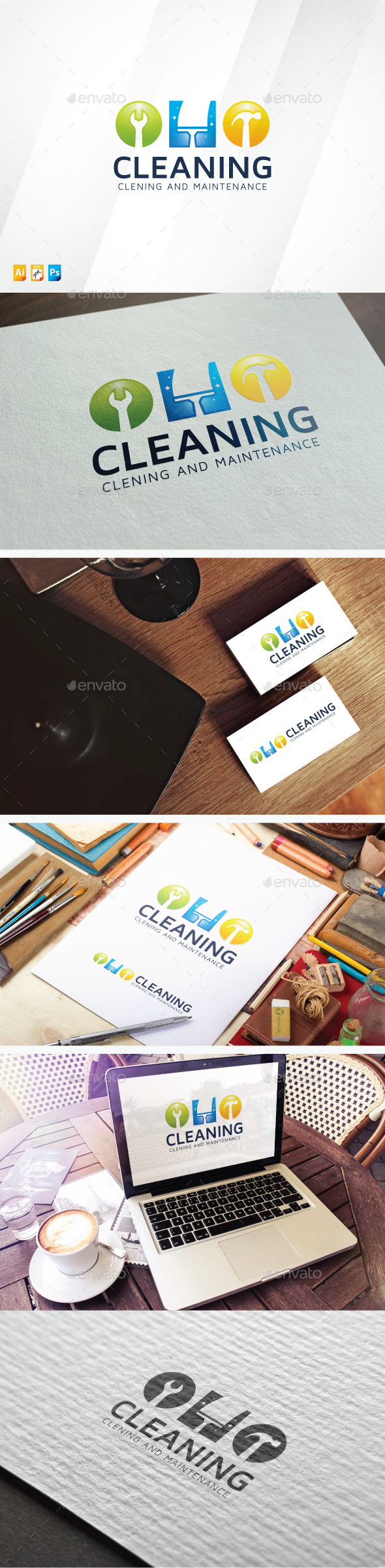 Cleaning Logo - Objects Logo Templates