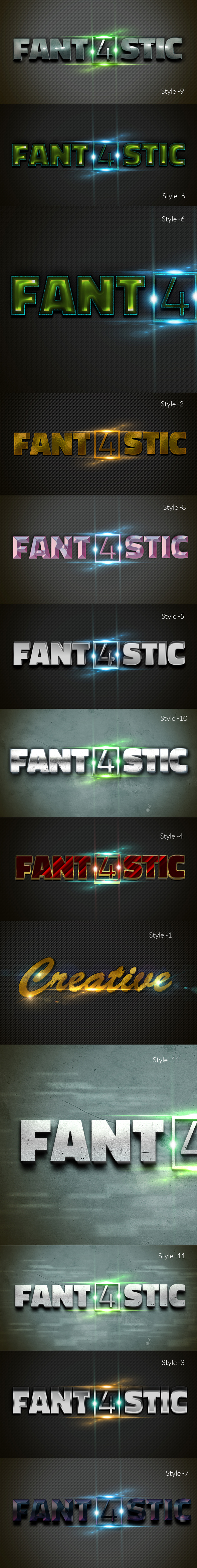 3D Photoshop Layer Style Text Effects - Text Effects Actions