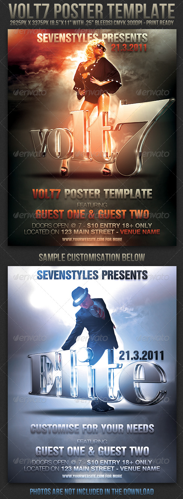 Volt7 Poster/Flyer Template - Clubs & Parties Events