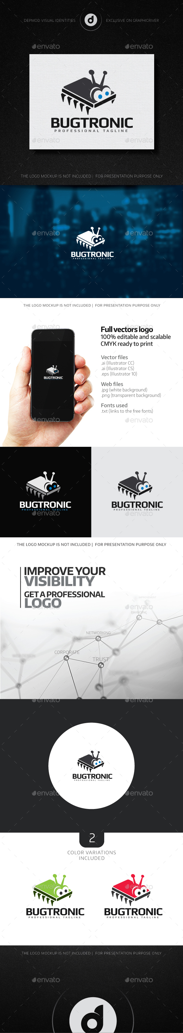 Bugtronic Logo - Objects Logo Templates