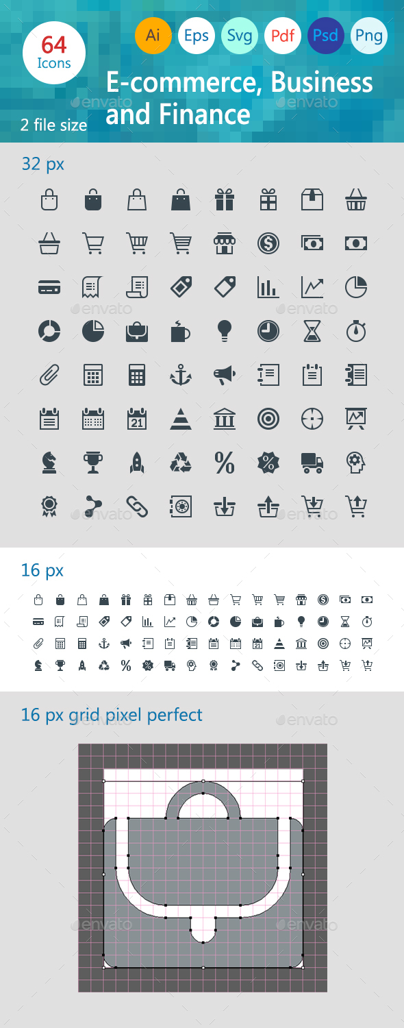 E-commerce Business and Finance - Business Icons