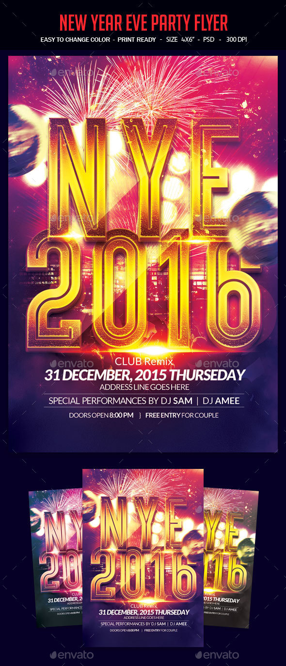 New Year Eve Party Flyer - Clubs & Parties Events