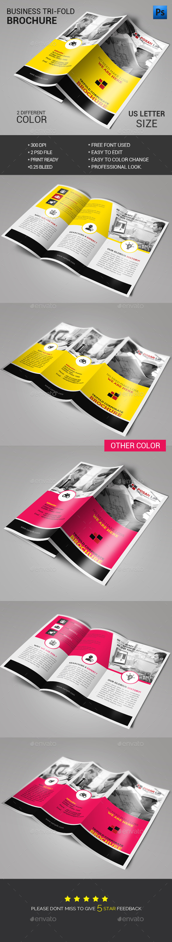 Corporate Trifold Brochure - Brochures Print Templates