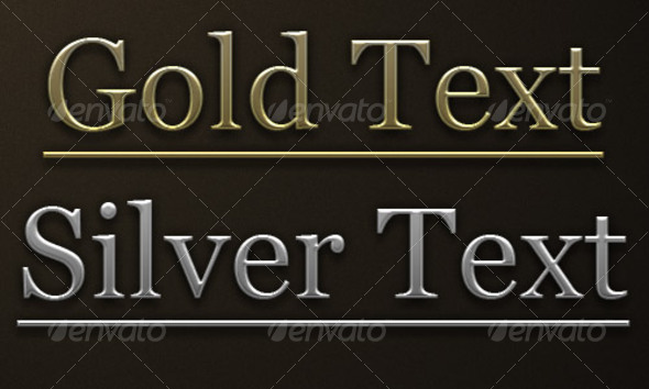 Gold and Silver Photoshop addon - Text Effects Styles