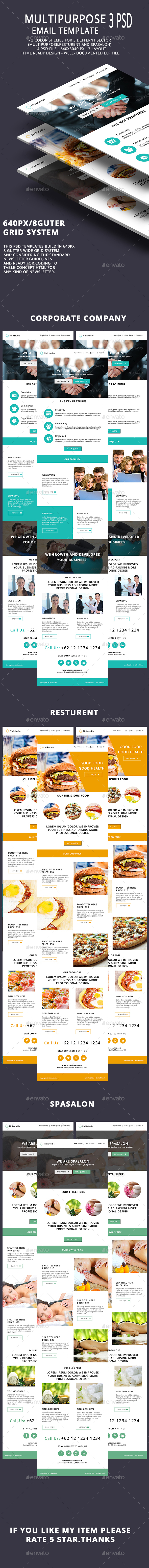 Multipurpose Email Template V8 - E-newsletters Web Elements