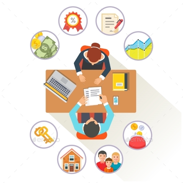 Real Estate Broker Talking to Customer - Concepts Business