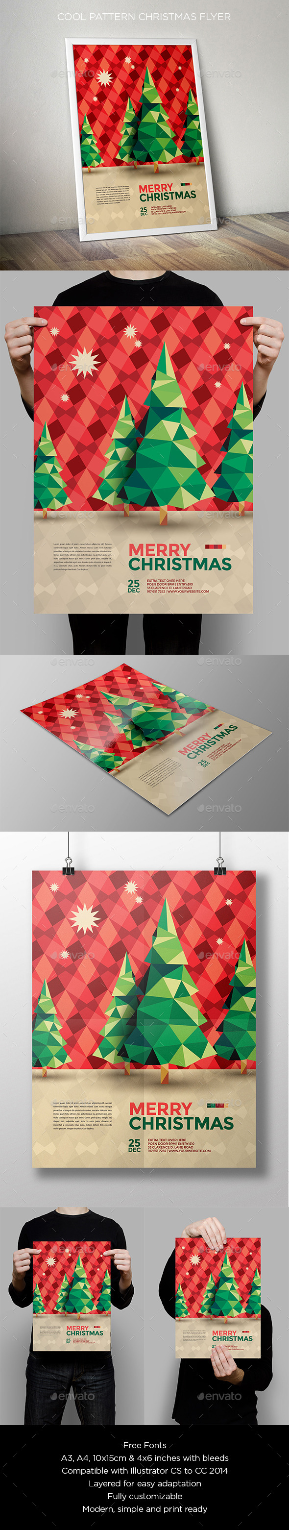 Cool Pattern Christmas Flyer