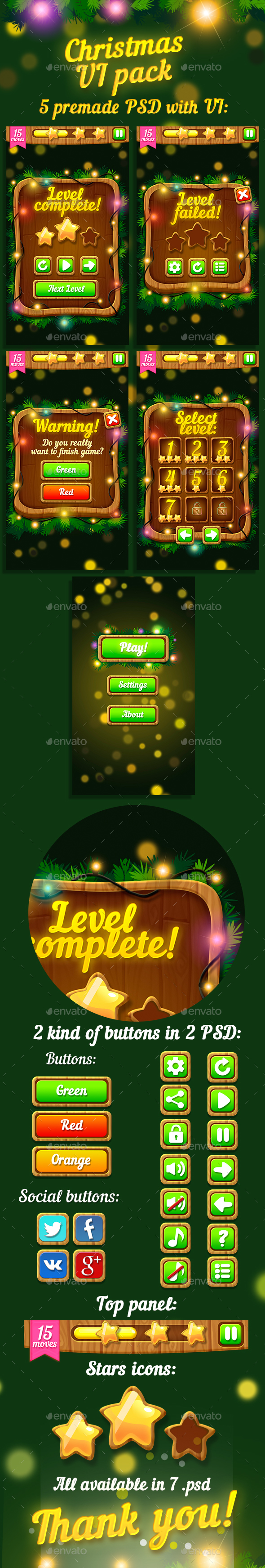 Christmas Game UI Pack - Game Assets