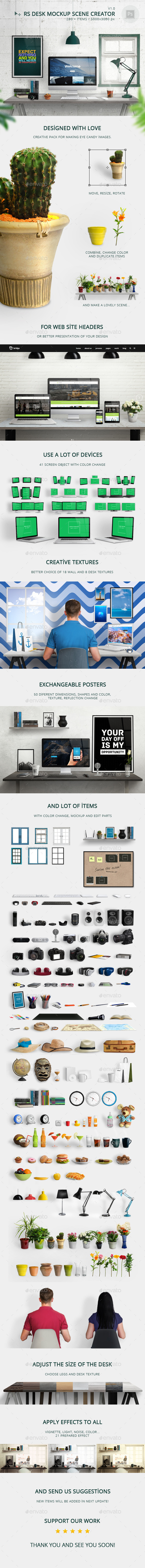 Download Rs Desk Mockup Scene Creator By Rsplaneta Graphicriver