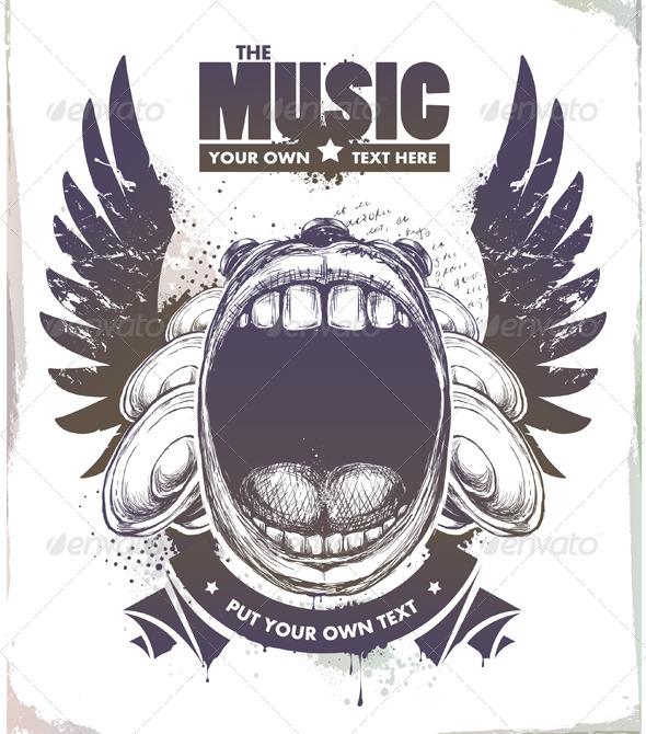 Modern sketchy style musical poster