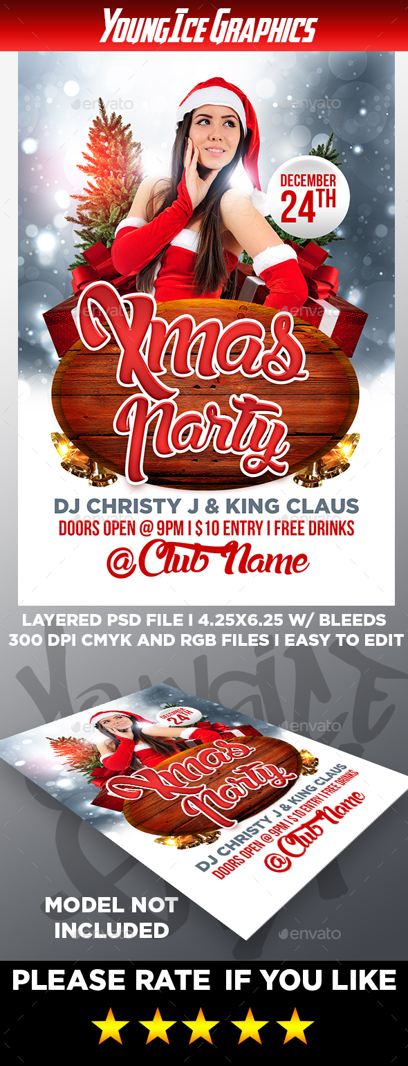 Xmas Party Flyer Template - Clubs & Parties Events
