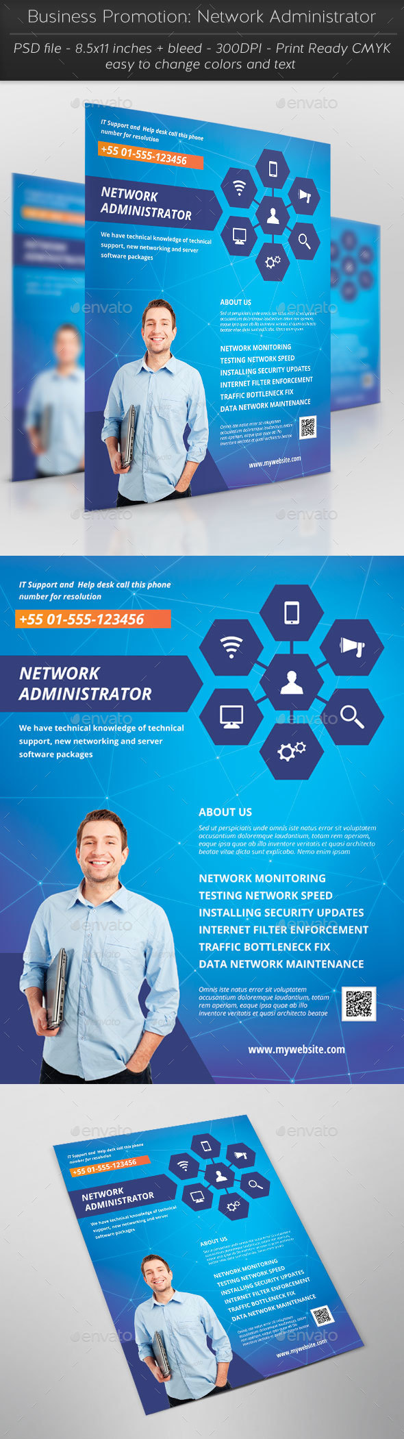 Business Promotion: Network Administrator - Corporate Flyers