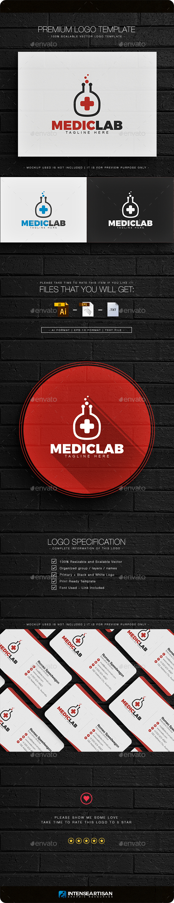 Medic Lab Logo - Objects Logo Templates