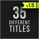 35 Different Titles - VideoHive Item for Sale