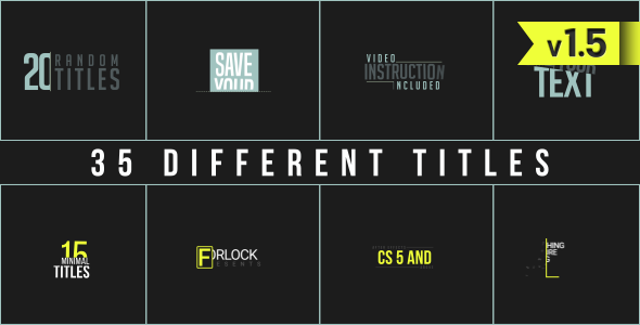 35 Different Titles - VideoHive 13614375