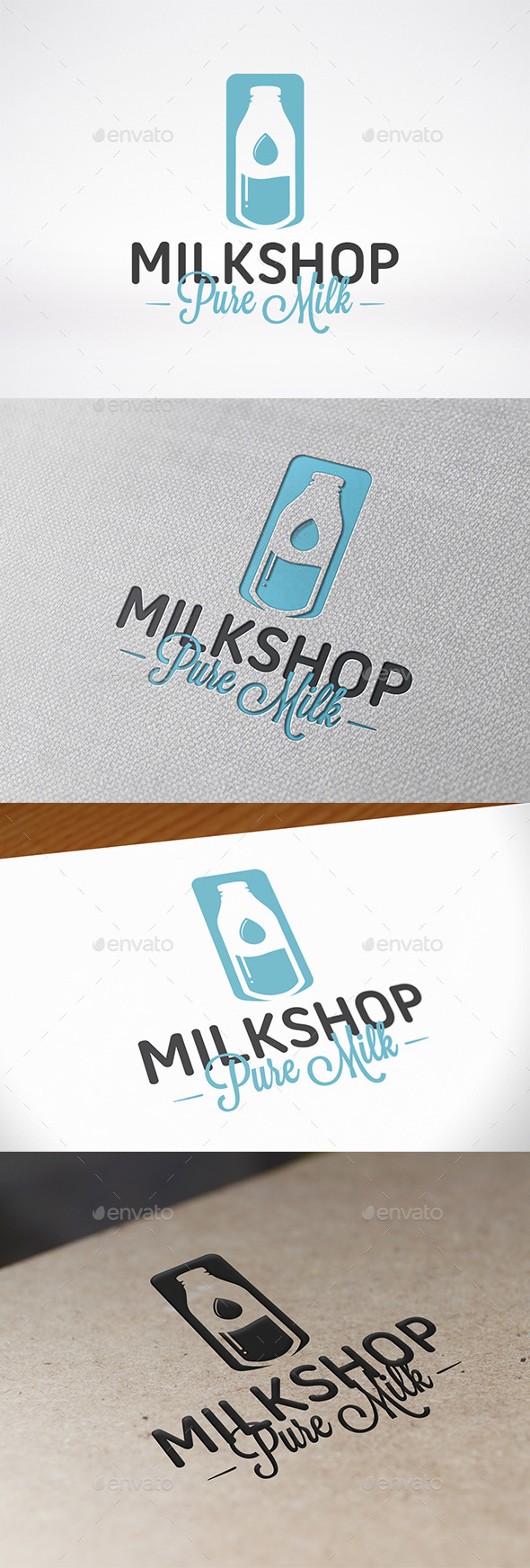 Milk Logo Template - Food Logo Templates