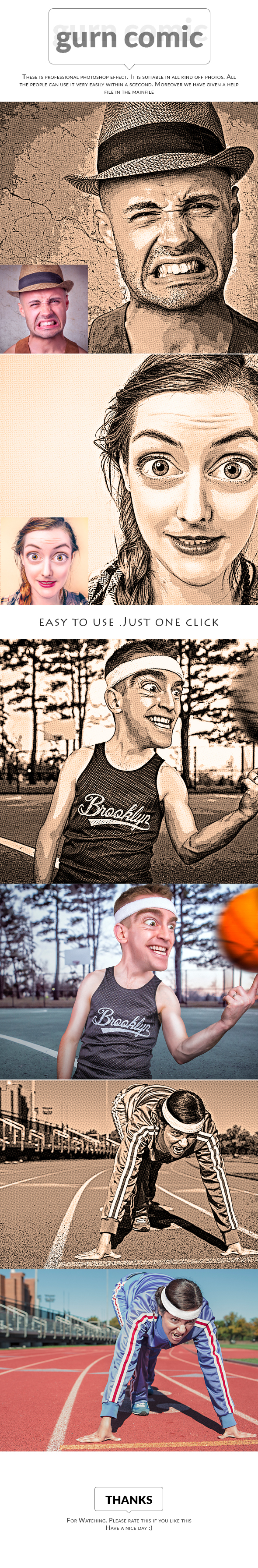 Gurn Comic - Photo Effects Actions