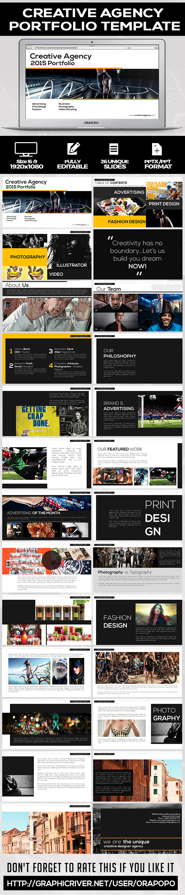 Creative Agency Portfolio Template - Creative PowerPoint Templates