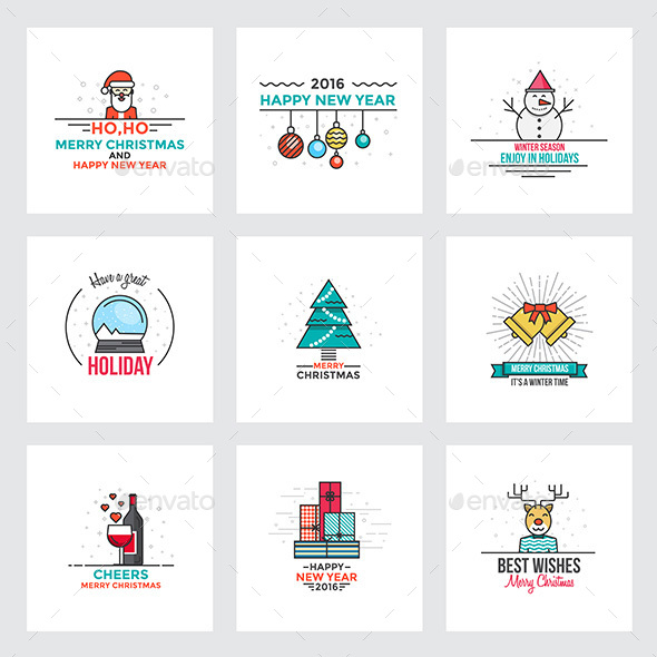 Christmas and New Year Greeting Cards - Christmas Seasons/Holidays