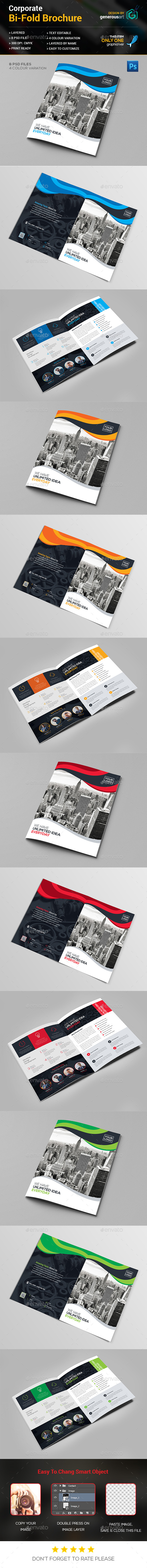 Bi-Fold Business Brochure Template - Corporate Brochures