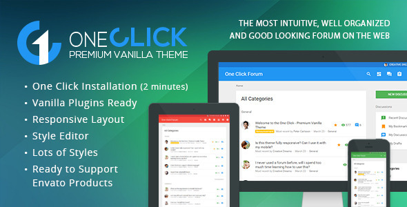 One Click - Premium Vanilla Theme - Vanilla Forums