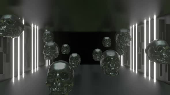 Skulls Laser Tunnel 01 Hd