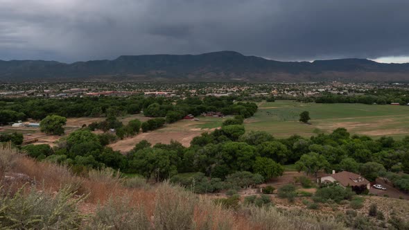 Cottonwood Arizona Overlook with Storm Clouds Timelapse alt
