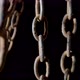 Old Metal Chain with Rusted Links on Black Isolated Studio Background - VideoHive Item for Sale