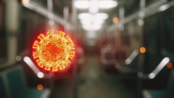 Coronavirus Covid-19 Epidemic in Subway Car alt