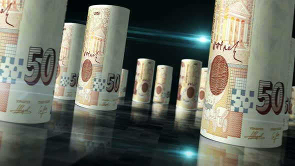 Bulgaria leva money banknotes rolls seamless loop alt