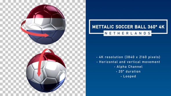 Metallic Soccer Ball 360º 4K - Netherlands