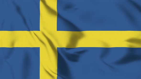 4K Sweden Flag - Loopable