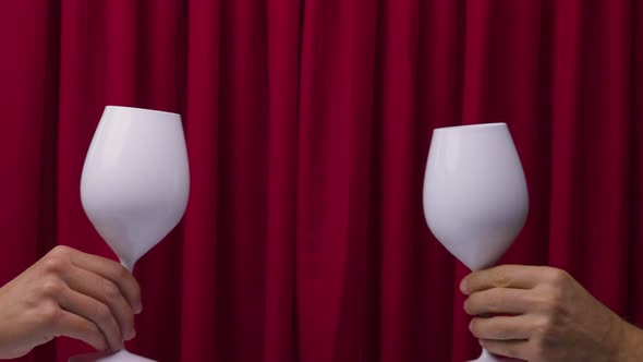 White Wine Glasses Making Cheers alt