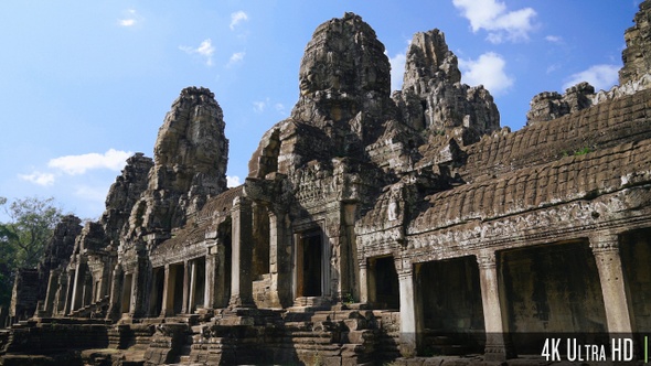 4K Bayon Temple Ruins in Angkor Wat, Cambodia alt