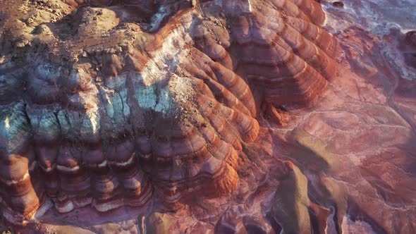 Breathtaking Sunset Over Cinematic Wavy Surface Red Orange Canyon Desert Nature alt