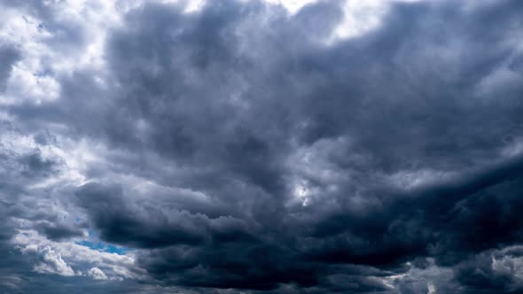 Timelapse of Dramatic Storm Clouds Moving in the Sky, Stock Footage