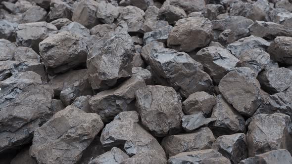 Pile of brown coal for heating
