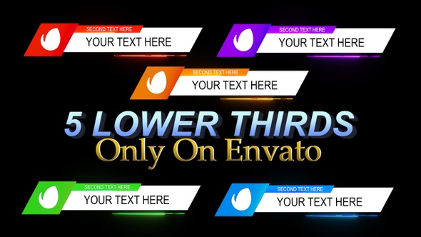 5 color Lower thirds